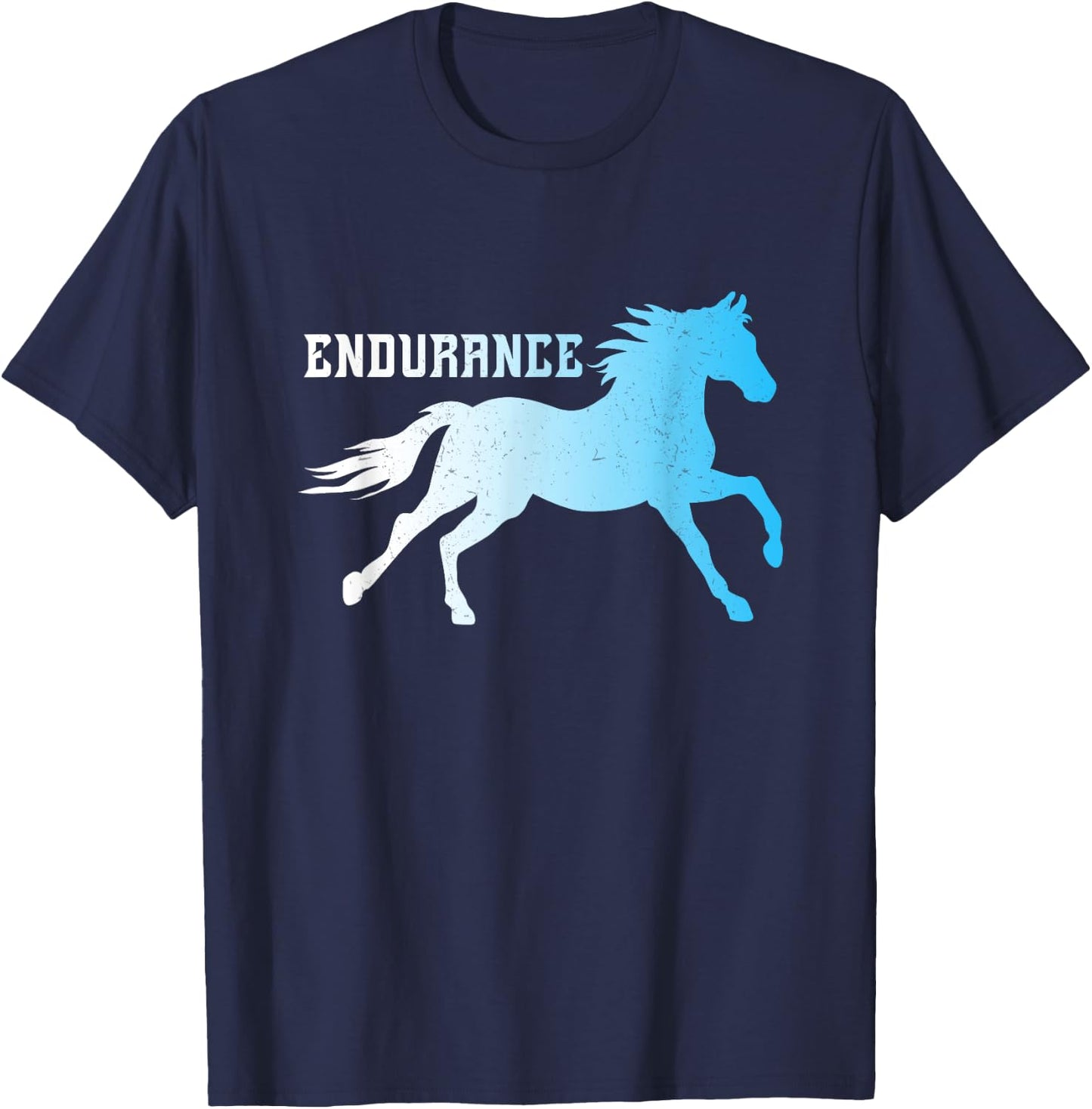 Retro, Endurance, Running Horse T-Shirt - T-Shirt | Navy