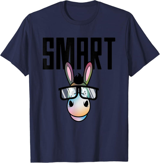 Funny Smart Donkey Horseback Riding Lover Gift Women T-Shirt - T-Shirt | Navy