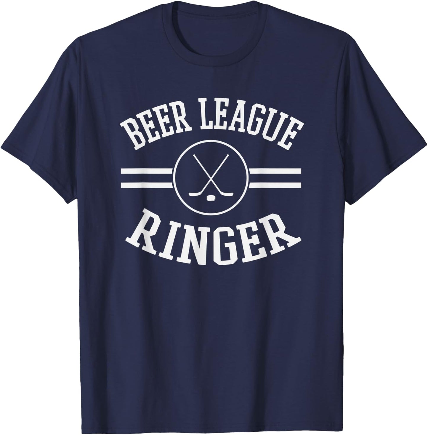 Beer League Ringer Superstar Legend Hockey Team Jersey T-Shirt - T-Shirt | Navy