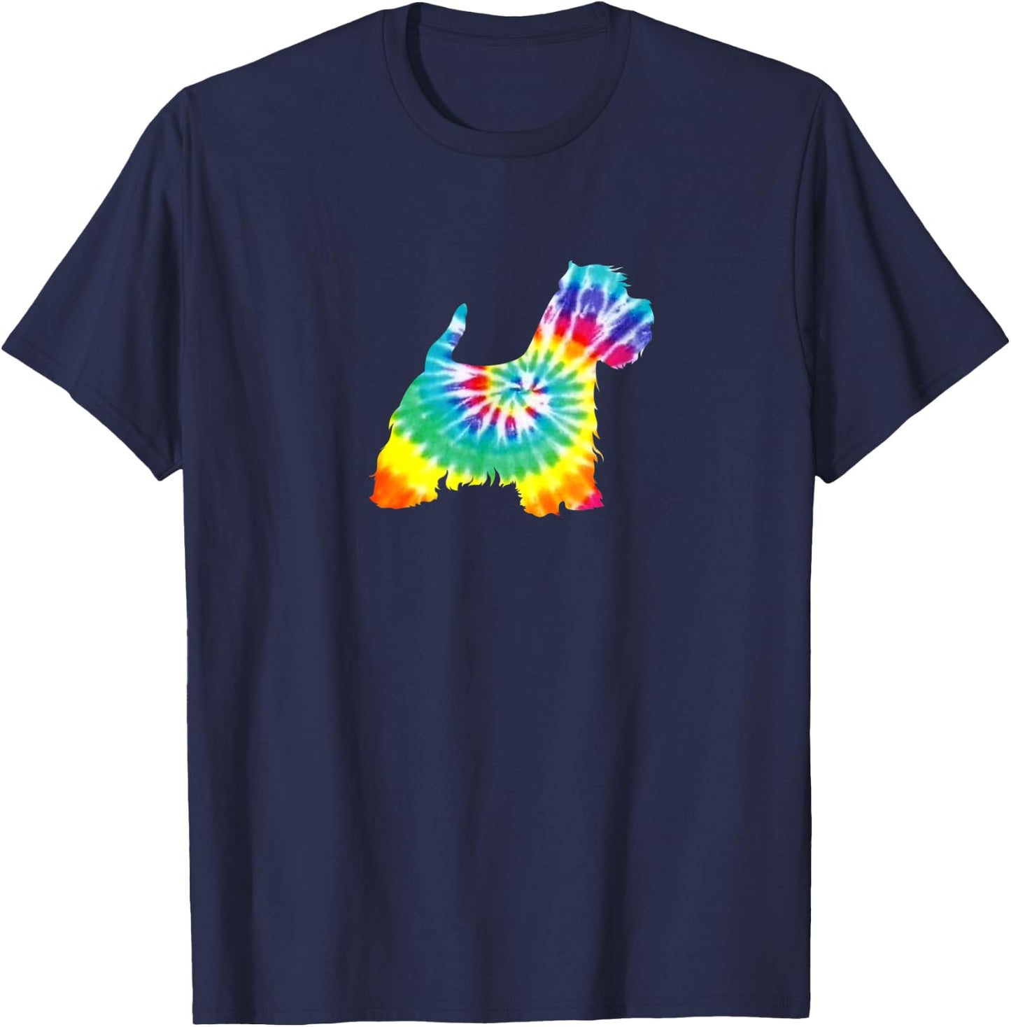 West Highland Terrier Dog Tie Dye Gift Mothers T-Shirt - T-Shirt | Navy