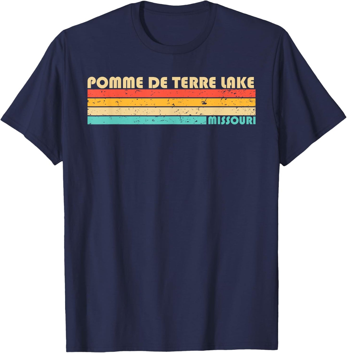 POMME DE TERRE LAKE MISSOURI Funny Fishing Camping Summer Men Women Kids T-Shirt - T-Shirt | Navy