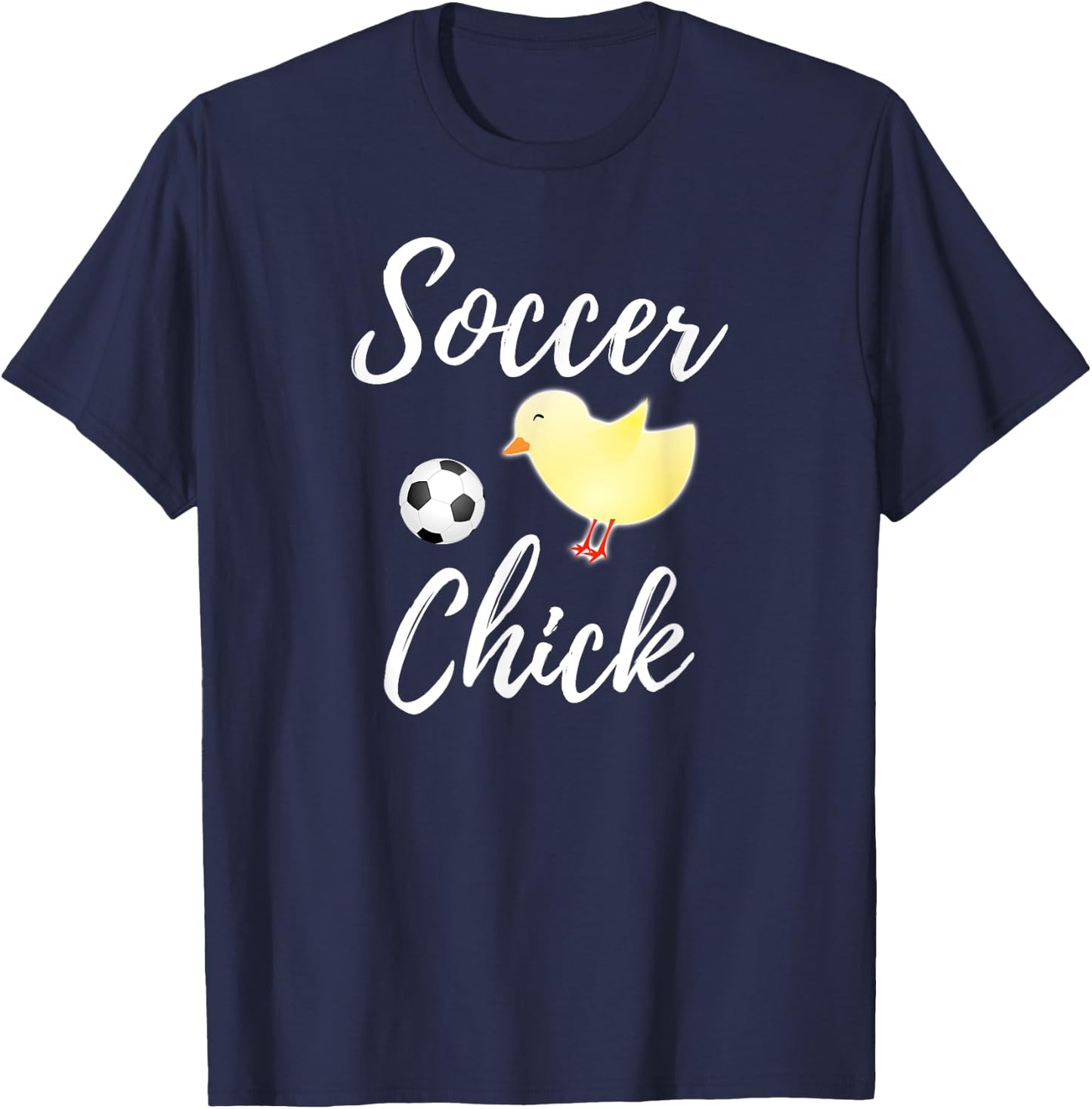 Soccer Chick Funny Soccer Chicken Lover Gift T-Shirt - T-Shirt | Navy