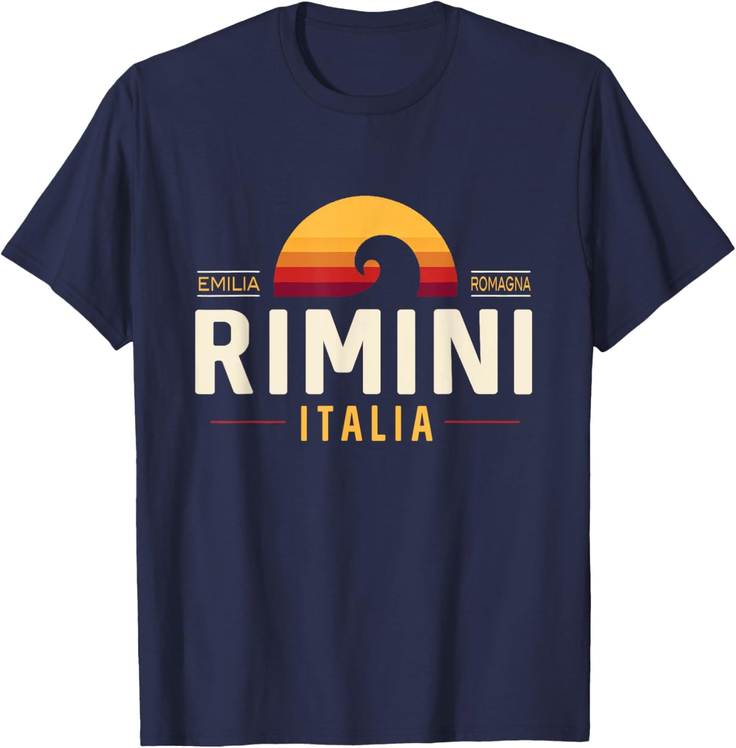Rimini Italy | Rimini Emilia-Romagna Italia Retro Wave T-Shirt - T-Shirt | Navy