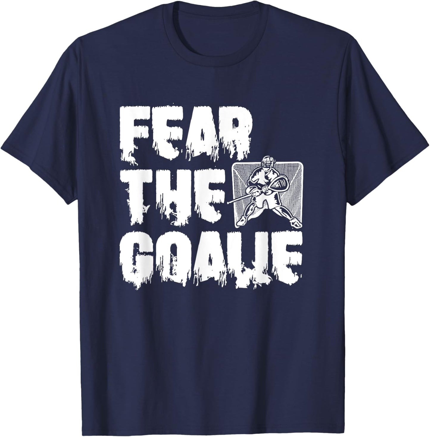 Lacrosse Goalkeeper Funny Lax Player Stick Lacrosse Goalie T-Shirt - T-Shirt | Navy