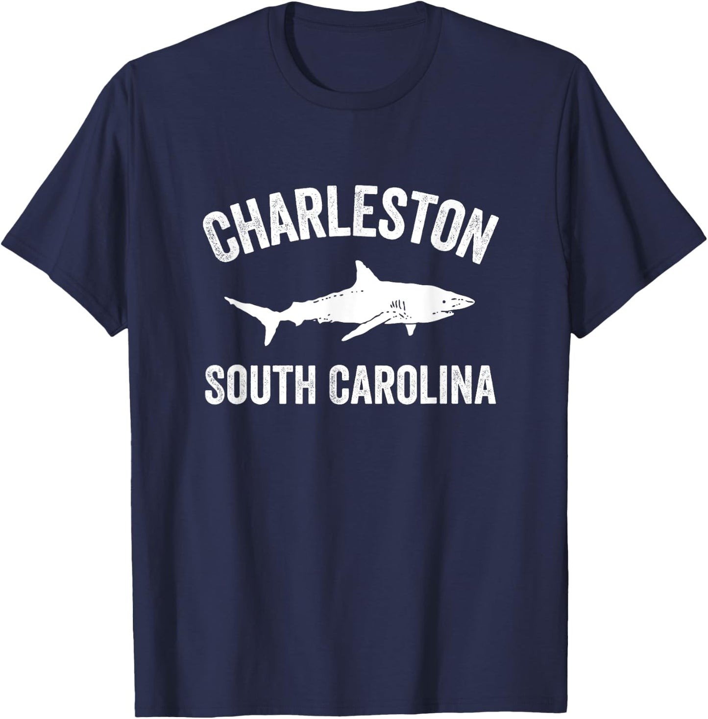 Charleston Shark Shirt | Charleston South Carolina Gift T-Shirt - T-Shirt | Navy