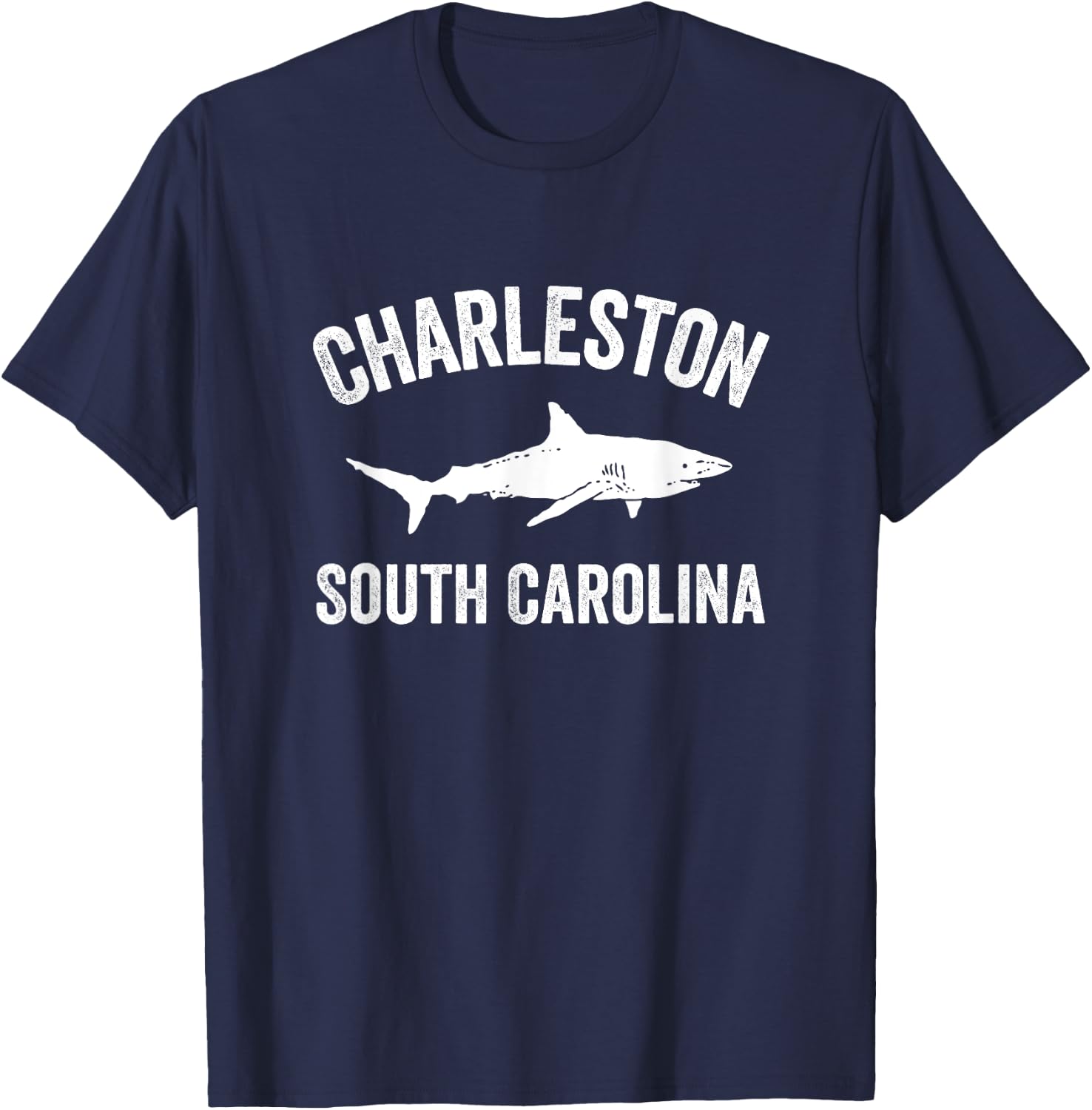 Charleston Shark Shirt | Charleston South Carolina Gift T-Shirt - T-Shirt | Navy