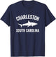 Charleston Shark Shirt | Charleston South Carolina Gift T-Shirt - T-Shirt | Navy