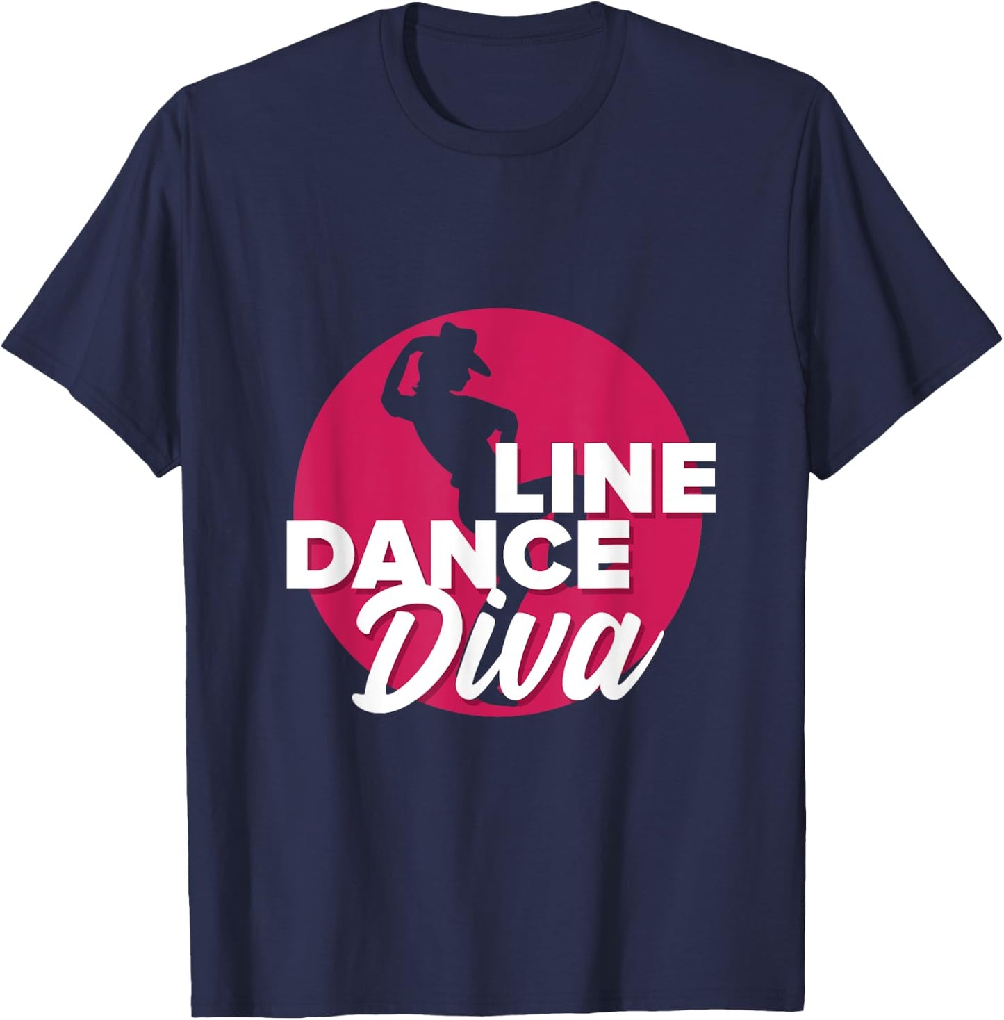Cute Line Dance Diva Gift Line Dancers gift T-Shirt - T-Shirt | Navy