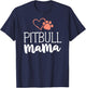 Pitbull Mama Shirt Dog Owner Gifts Pittie T-Shirt - T-Shirt | Navy
