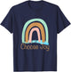 Choose Joy Cute Rainbow Graphic Inspiration T-Shirt - T-Shirt | Navy
