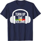 Turn Up The Volume Music Headphones T-Shirt - T-Shirt | Navy