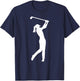 Golf woman girl T-Shirt - T-Shirt | Navy