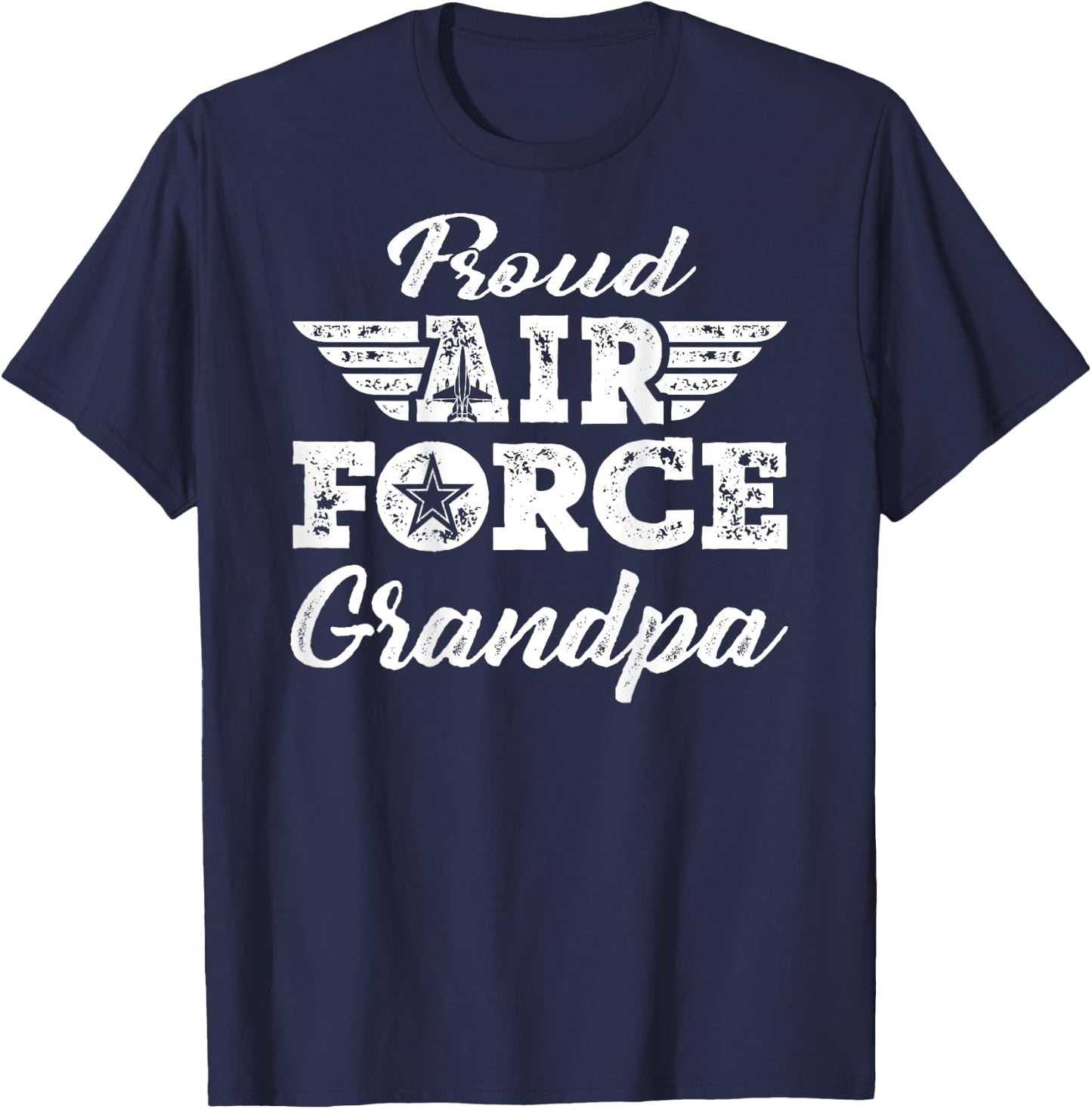 Proud US Air Force Grandpa - Military Family Grandfather T-Shirt - T-Shirt | Navy