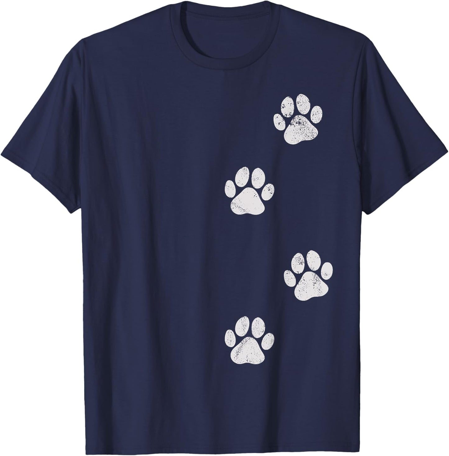 Paw Print Dog Cat Pet Lover Women Girls Kids T-Shirt - T-Shirt | Navy