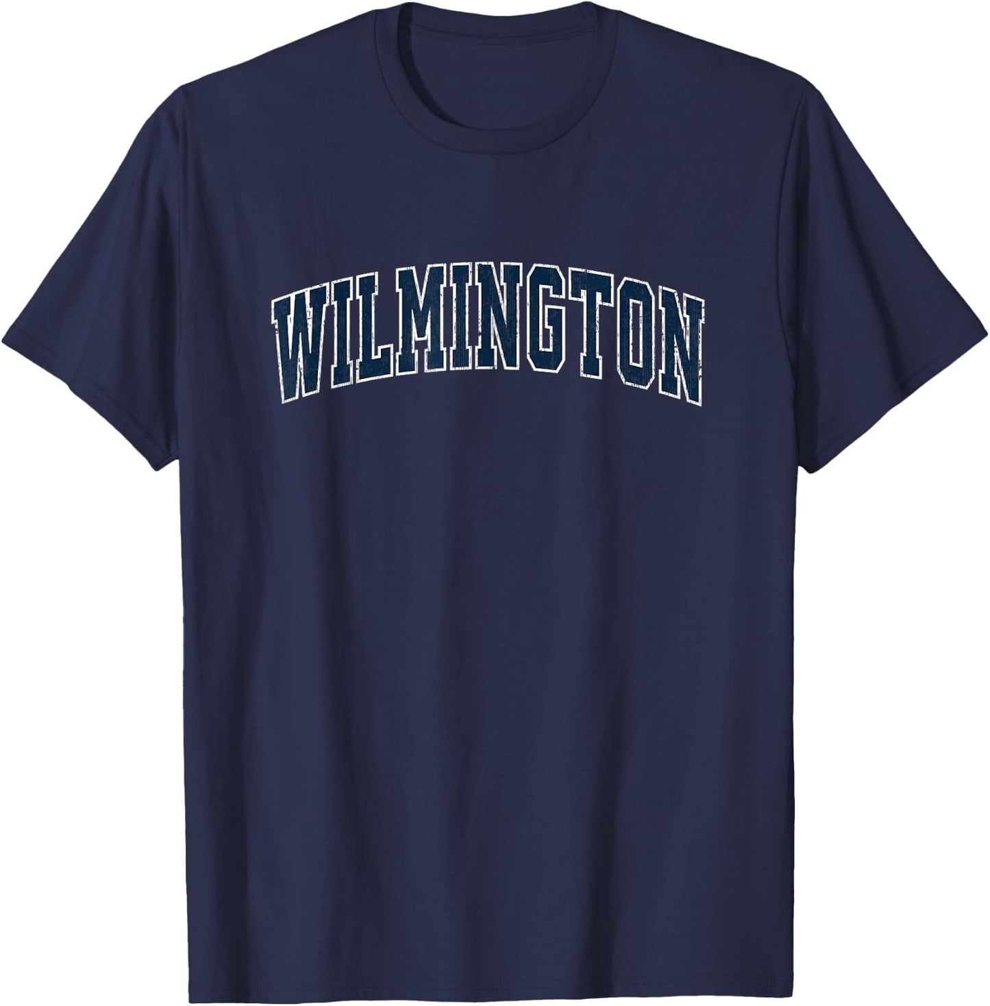 Wilmington North Carolina NC Vintage Sports Design Navy Desi T-Shirt - T-Shirt | Navy