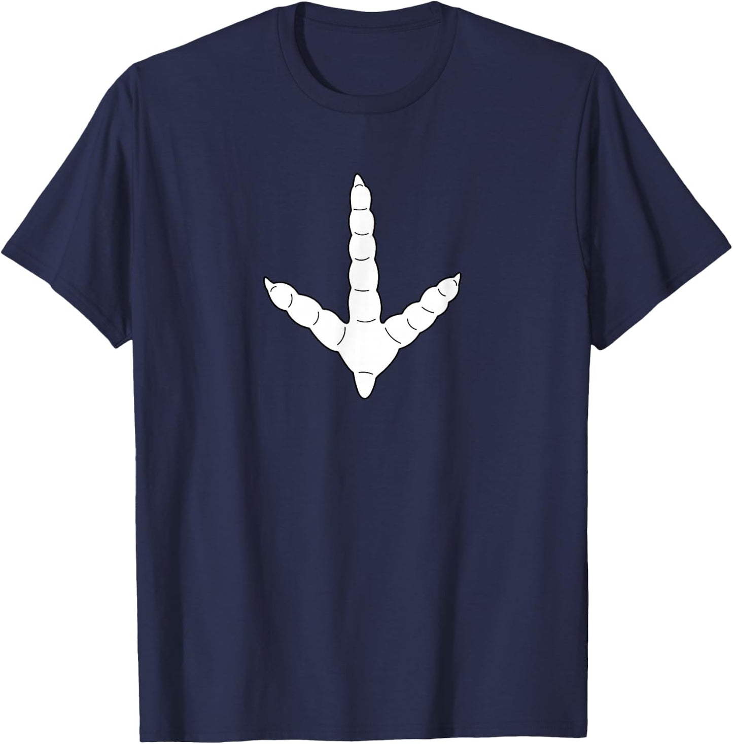 Wild Turkey Footprint Long Beard Tom Gobbler Track T-Shirt - T-Shirt | Navy