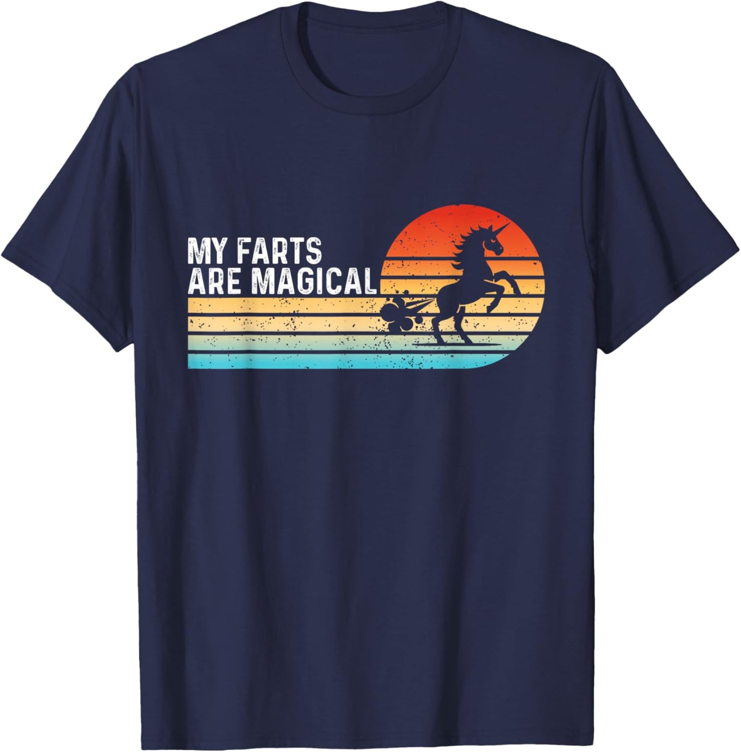 My Farts Are Magical Funny farting Unicorn T-Shirt - T-Shirt | Navy
