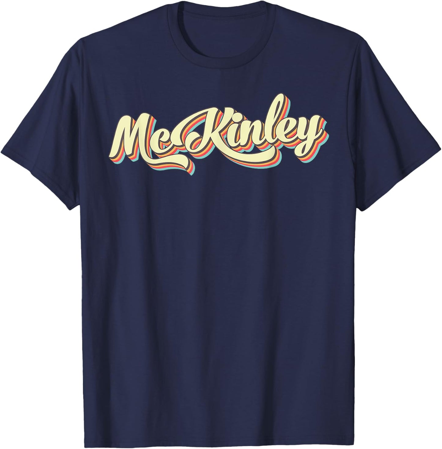 McKinley Retro Art Baseball Font Vintage T-Shirt - T-Shirt | Navy