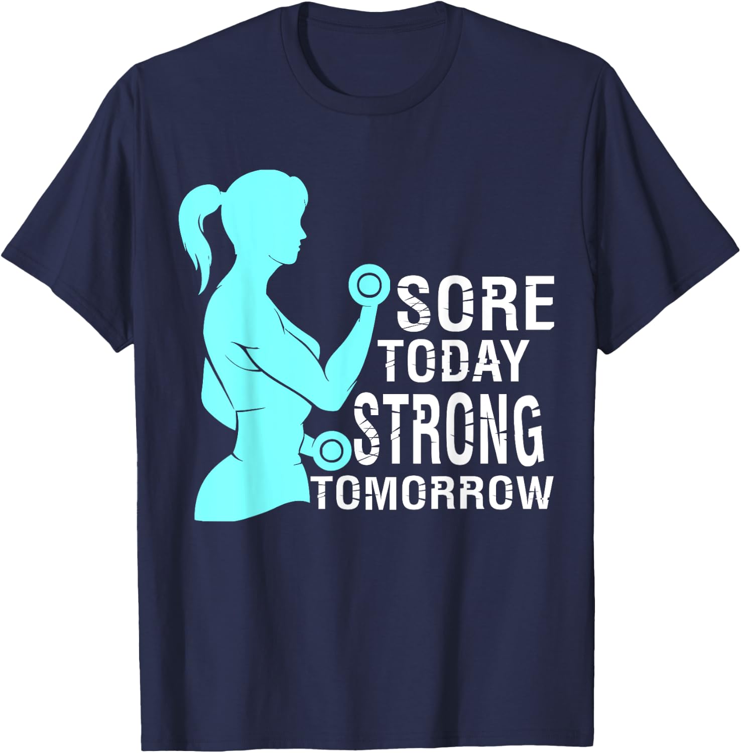 Women Gym Motivation Workout Motivational Fitness Lover Gift T-Shirt - T-Shirt | Navy