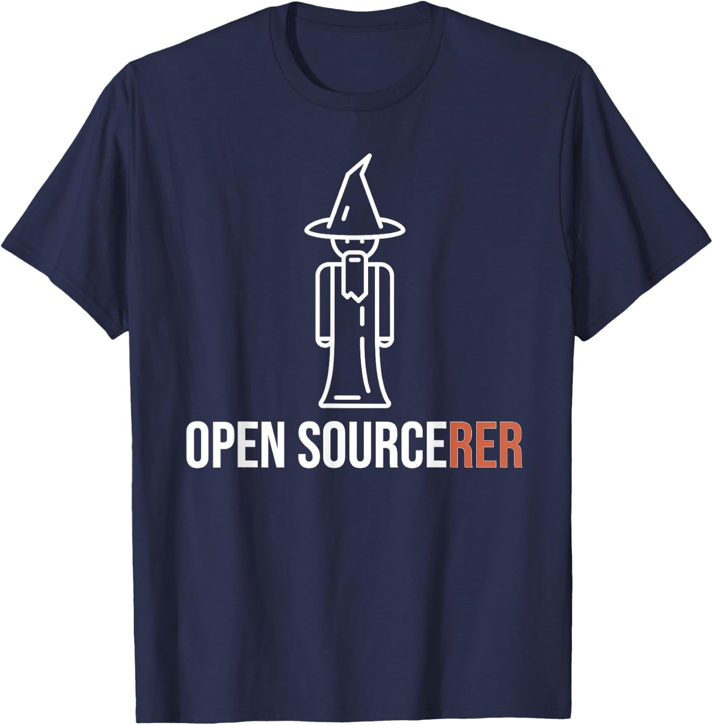 Funny Open Source Sourcerer - Great Programmer / Coder Joke T-Shirt - T-Shirt | Navy