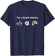 I'm A Simple Woman Loves Coffee Dog and Photography Camera T-Shirt - T-Shirt | Navy