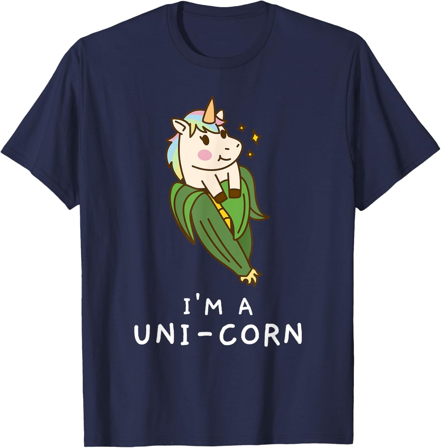 Funny Unicorn Corn Pajamas Girls Kids Farmer Gifts T-Shirt - T-Shirt | Navy