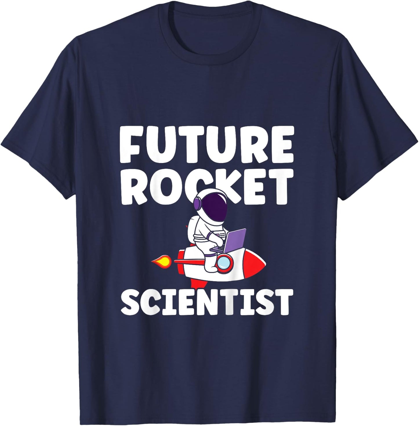 Kids Boys Rocket Ship Astronaut Future Rocket Scientist T-Shirt - T-Shirt | Navy