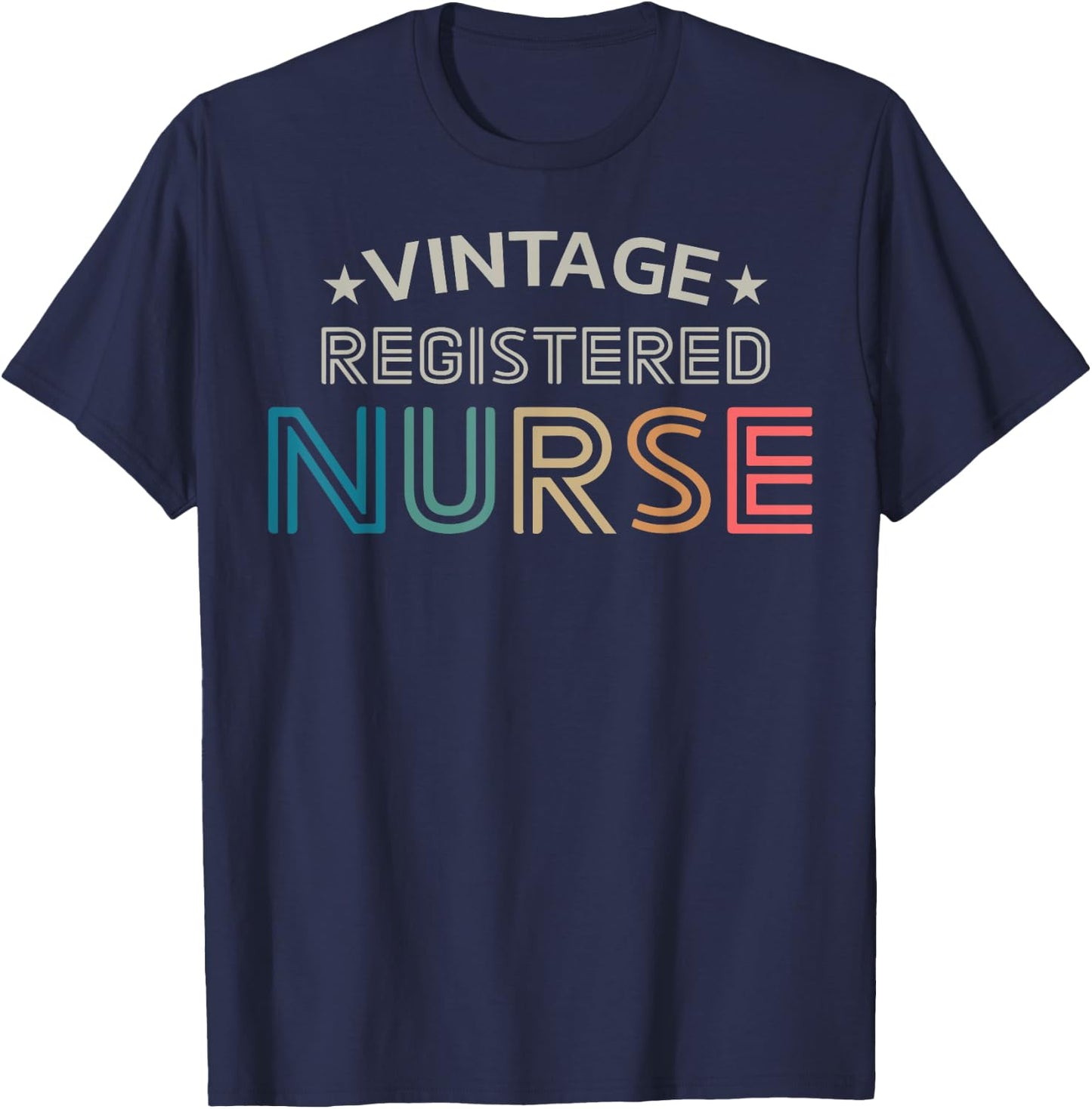 Vintage Registered Nurse Retro Style Women T-Shirt - T-Shirt | Navy