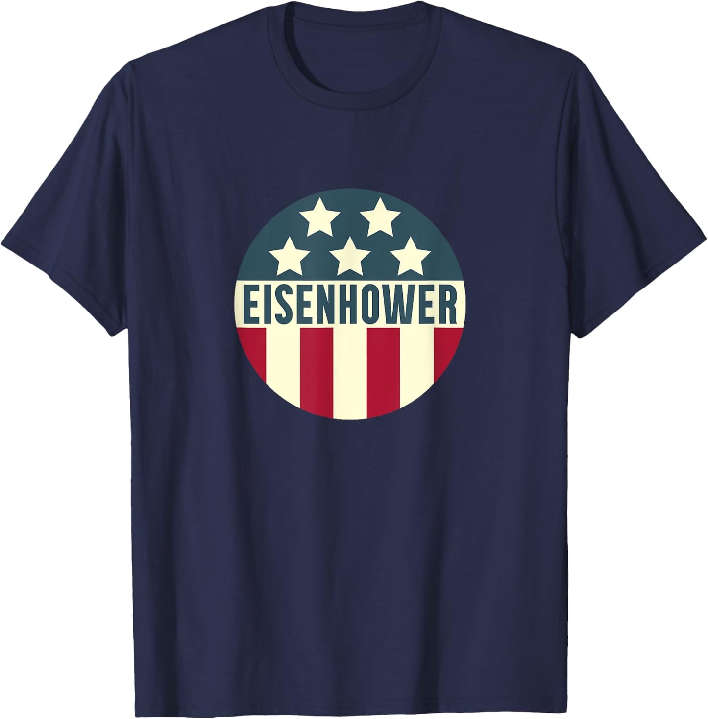 President Eisenhower Vintage Campaign Design T-Shirt - T-Shirt | Navy