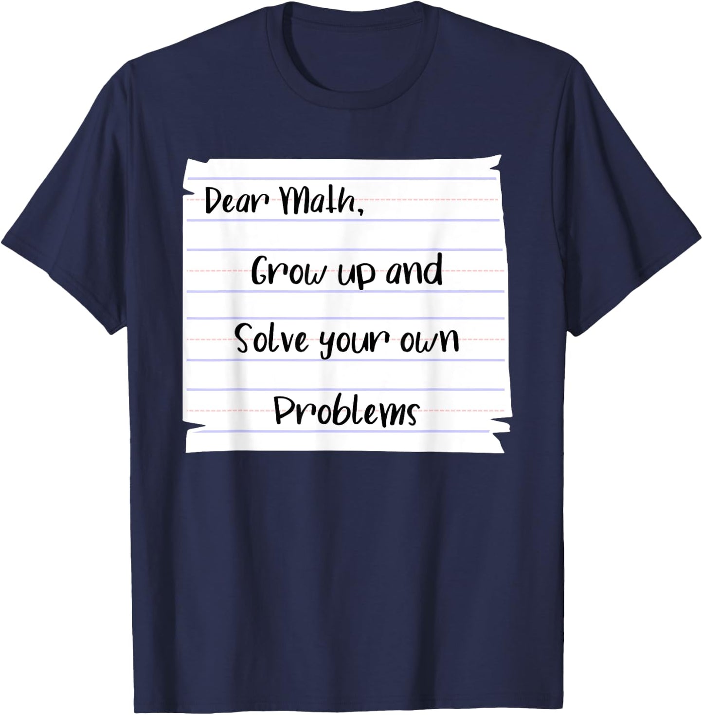 Mathematical Skill Problem Solving Math Learning Calculation T-Shirt - T-Shirt | Navy