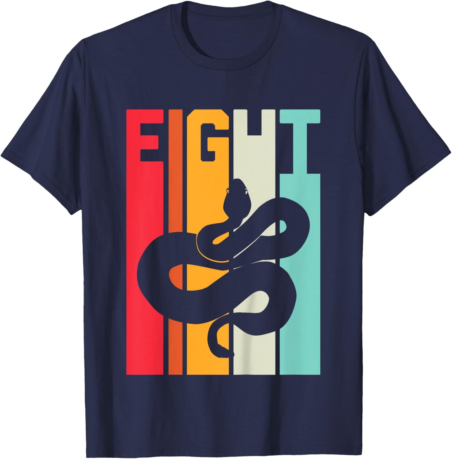 8th Birthday Vintage Snake Lover Pet Reptile 8 Years Old T-Shirt - T-Shirt | Navy