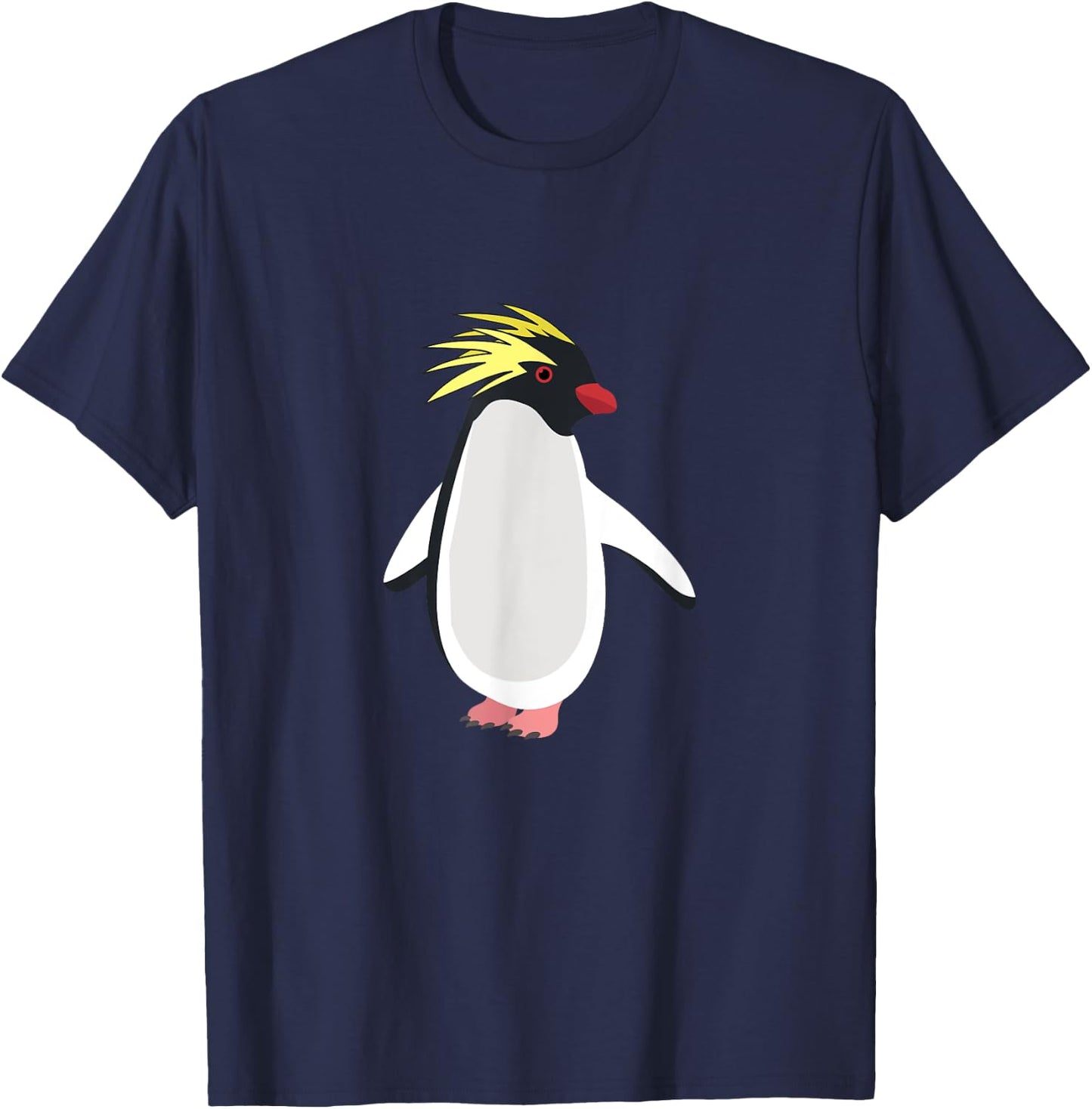 Cute Rockhopper Penguin for Funny Antarctic Animals Lover T-Shirt - T-Shirt | Navy