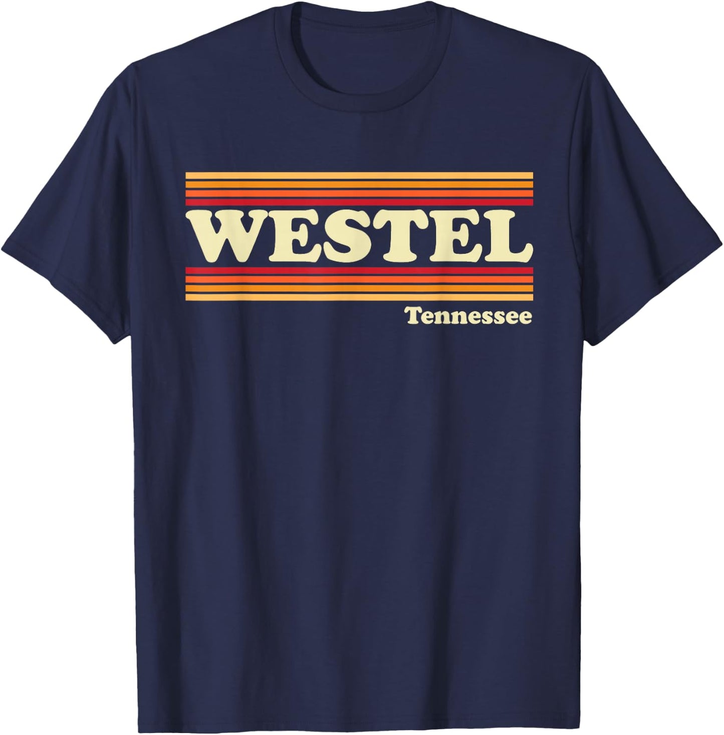 Vintage 1980s Graphic Style Westel, Tennessee T-Shirt - T-Shirt | Navy