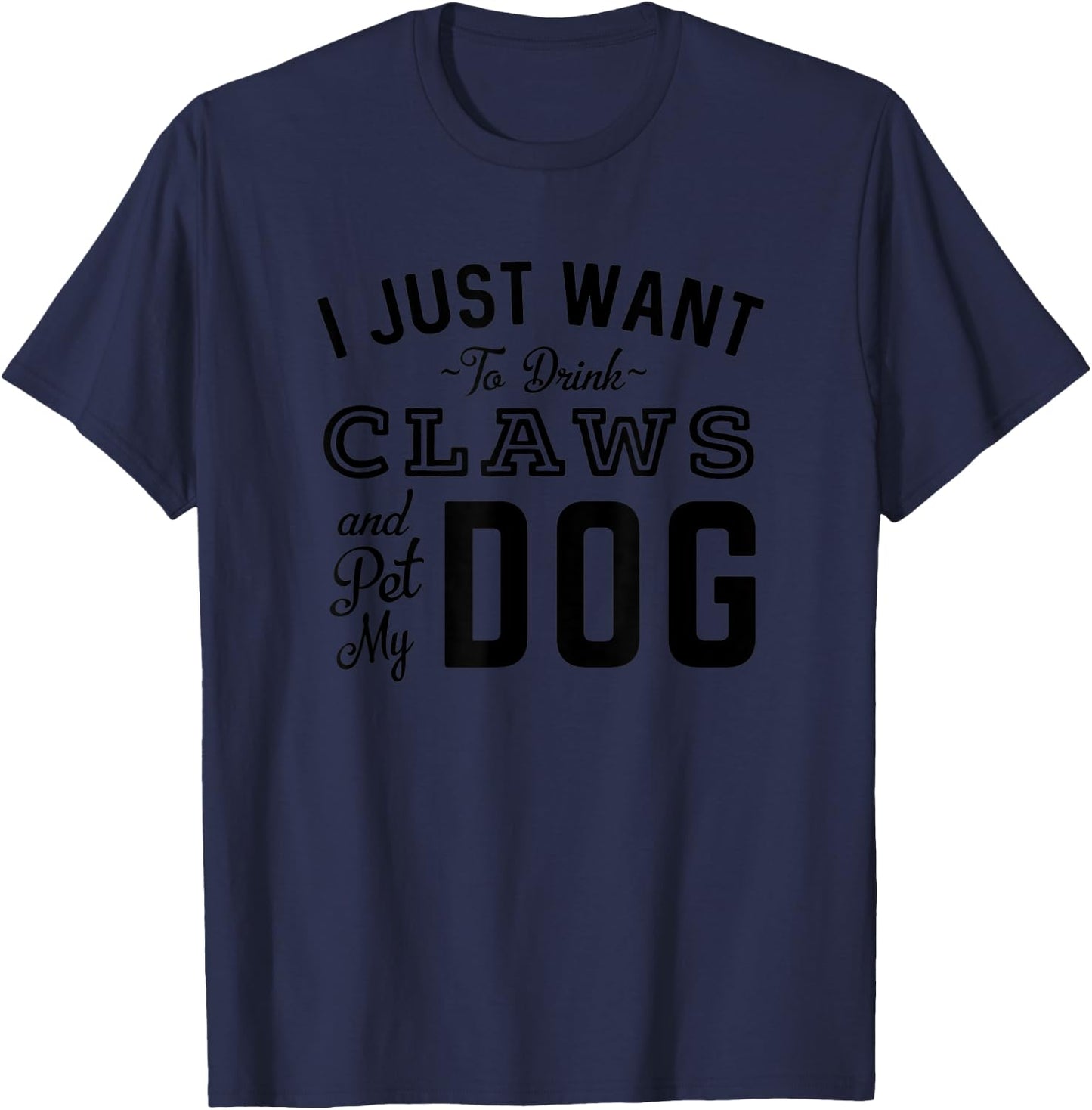 Drink Claw & Pet My Dog Hard Seltzer Dog Lover Summer Beach T-Shirt - T-Shirt | Navy