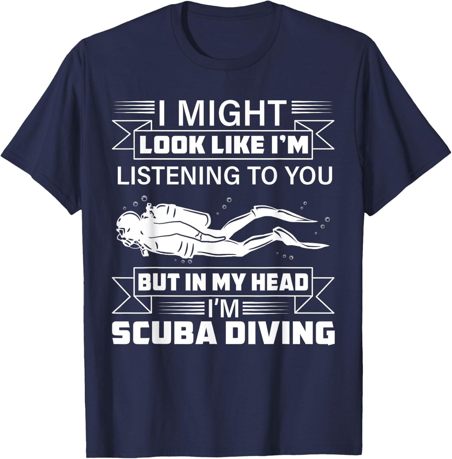 Scuba Diving Ocean Swimmer Lover Underwater Diver T-Shirt - T-Shirt | Navy