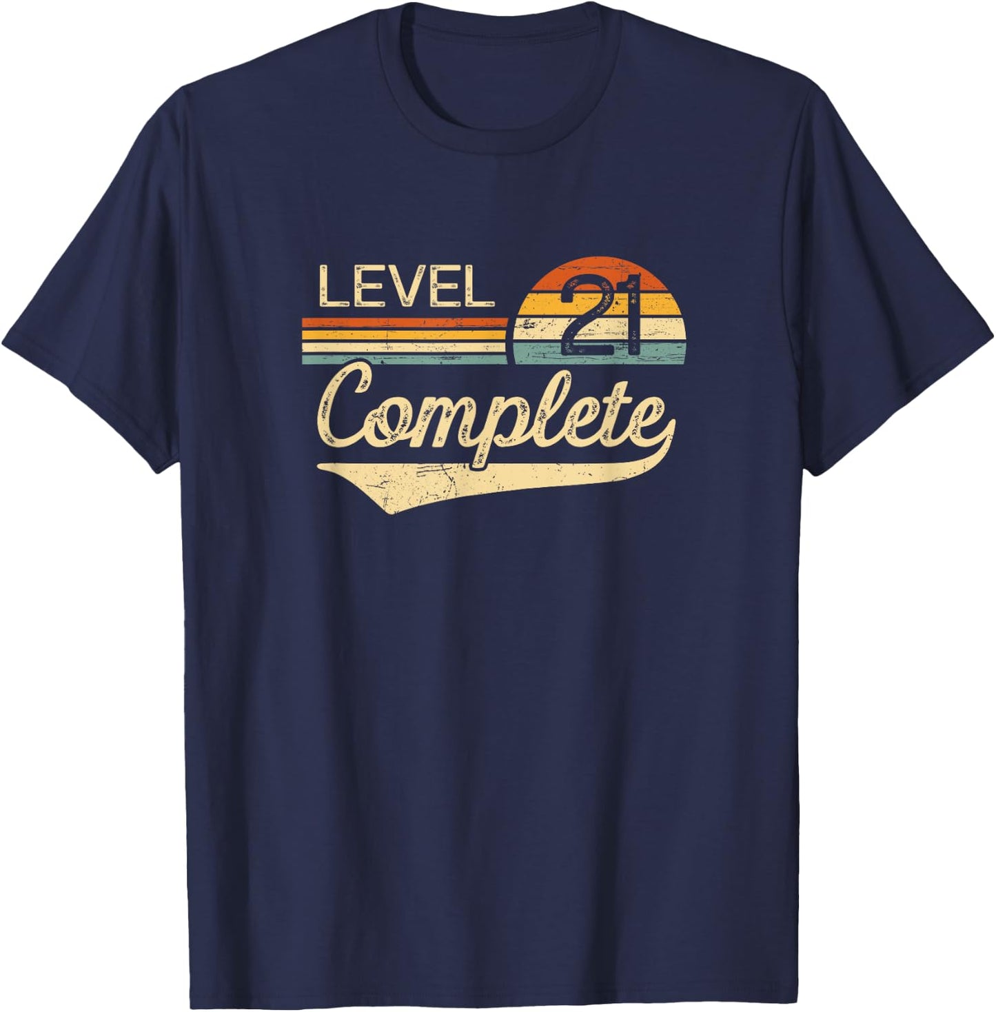 Level 21 Complete Vintage 21st Wedding Anniversary T-Shirt - T-Shirt | Navy