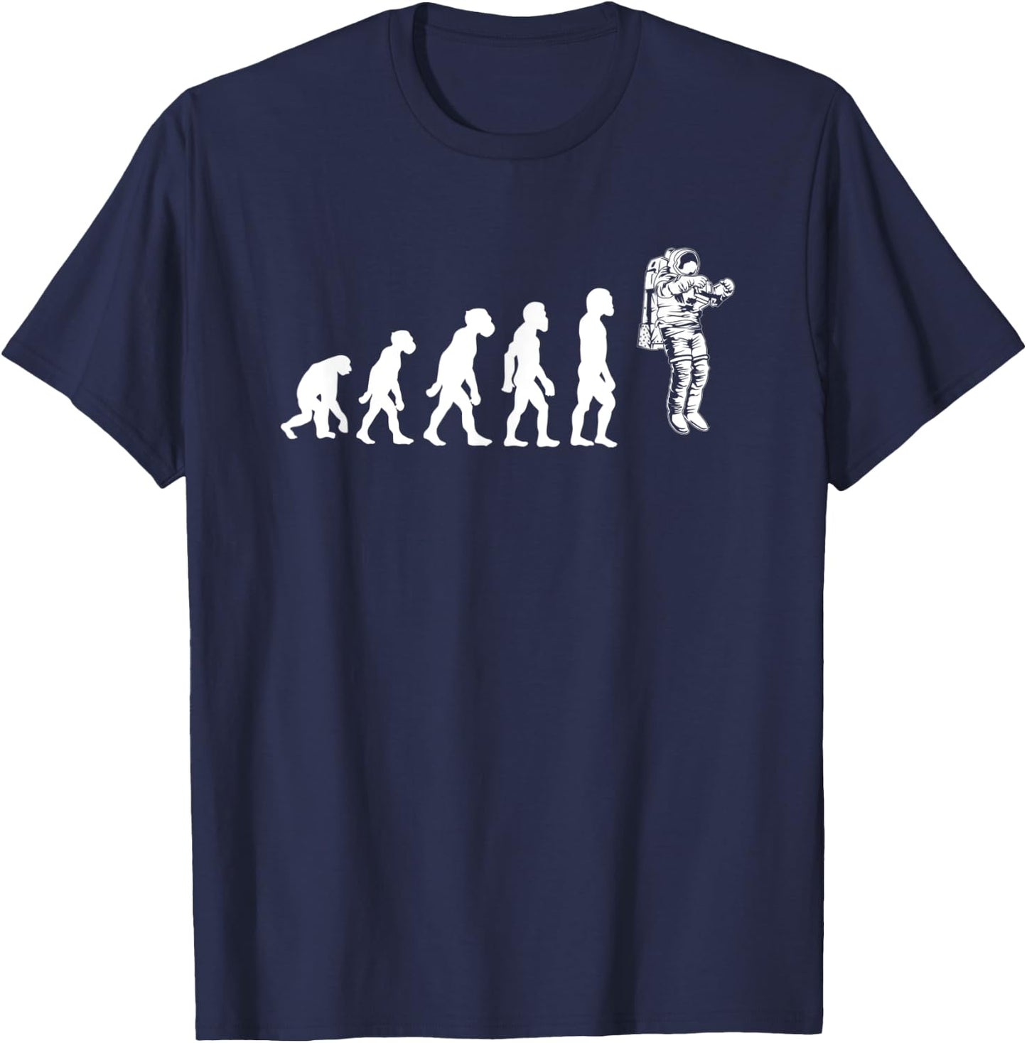 Funny Astronaut Space Cosmic Human Evolution Astronomy Gifts T-Shirt - T-Shirt | Navy