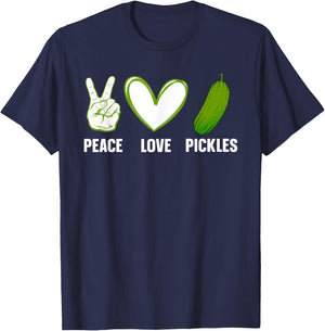 Funny Pickle Themed Design Women Kids Pickle Lover T-Shirt - T-Shirt | Navy