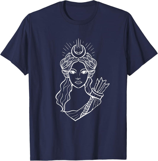 Artemis Hunt Goddess Mythology Fan And Hunter T-Shirt - T-Shirt | Navy