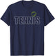 Tennis Women Men Cool Text & Tennis Ball T-Shirt - T-Shirt | Navy