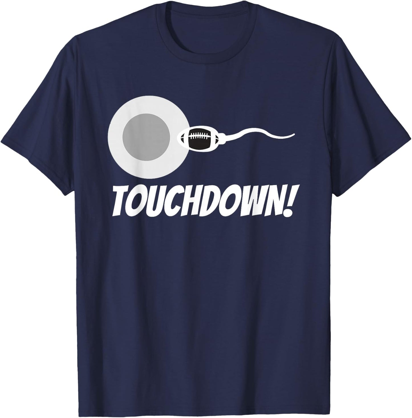 Touchdown Football - New Dad Funny Pregnancy Announcement Small T-Shirt - T-Shirt | Navy