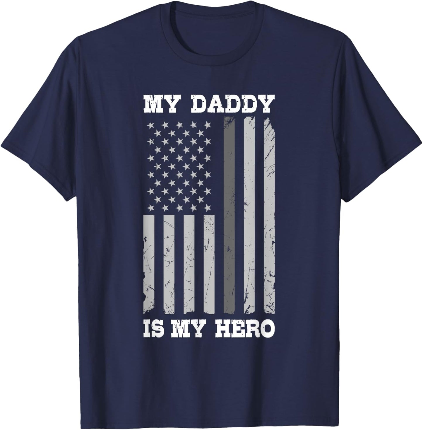 Corrections Officer Daughter Shirt My Daddy Is My Hero Son T-Shirt - T-Shirt | Navy