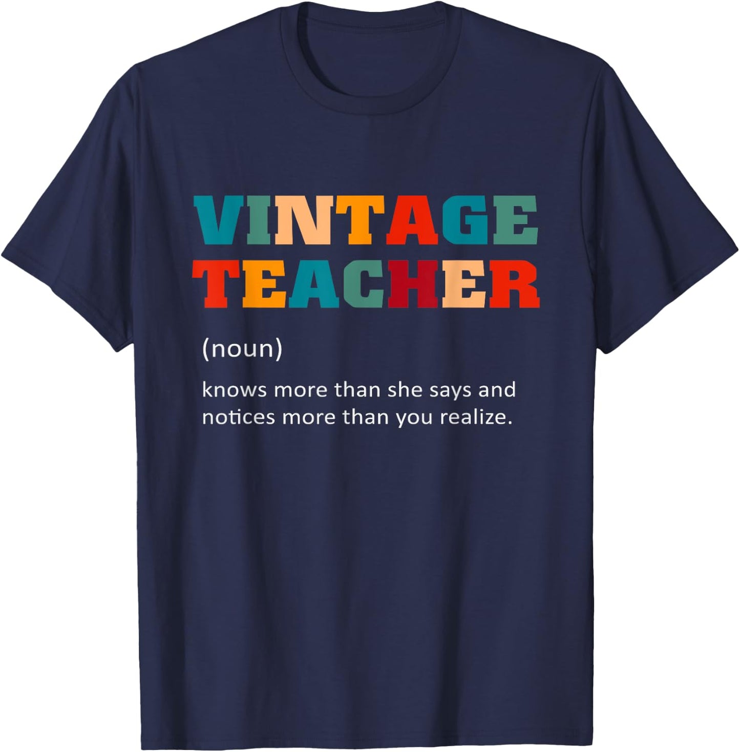 Vintage Teacher Definition Teaching T-Shirt - T-Shirt | Navy