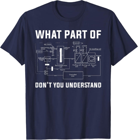 HVAC Technician HVAC Tech Ac Repairman Ac Install Men's Black Small Fun HVAC Technician Graphic Design T-Shirt - T-Shirt | Navy