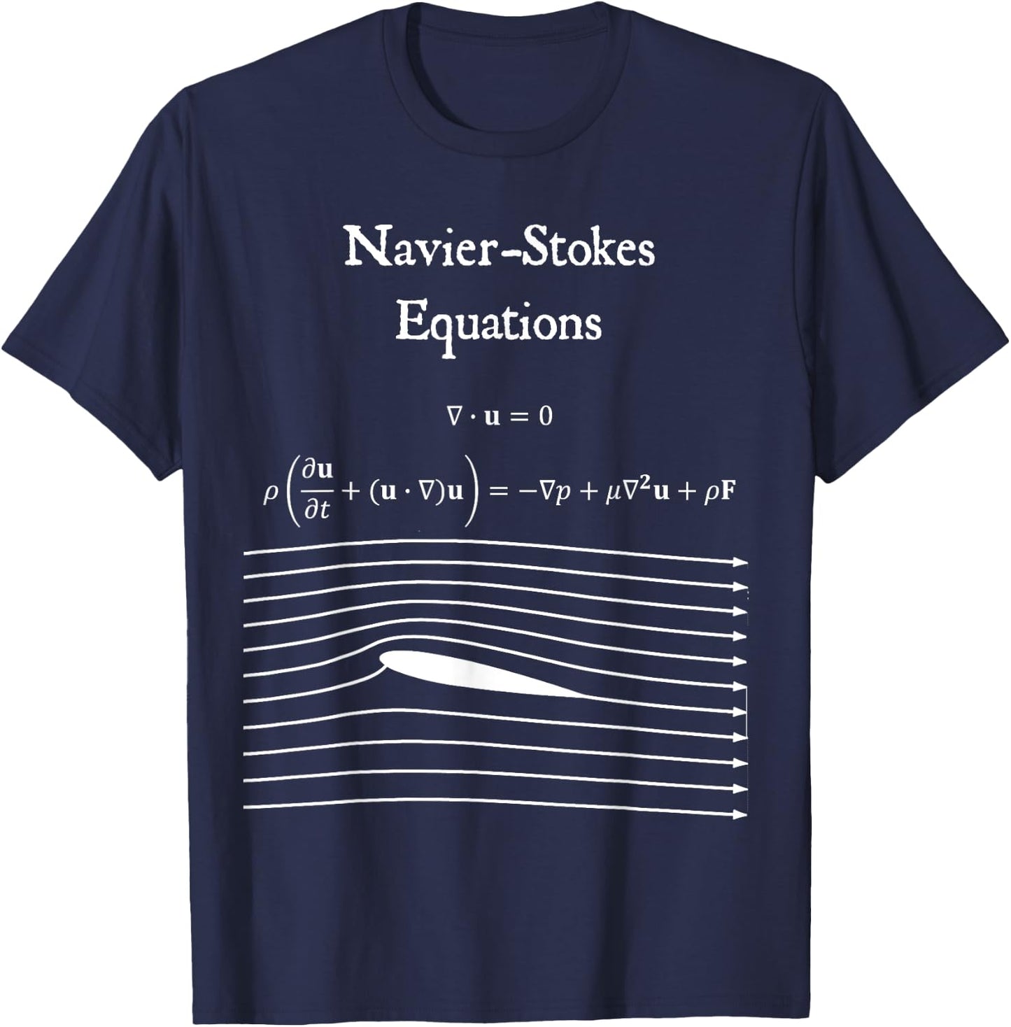 Navier Stokes Equation Physics Math Teacher Nerdy Gift Women Kids T-Shirt - T-Shirt | Navy