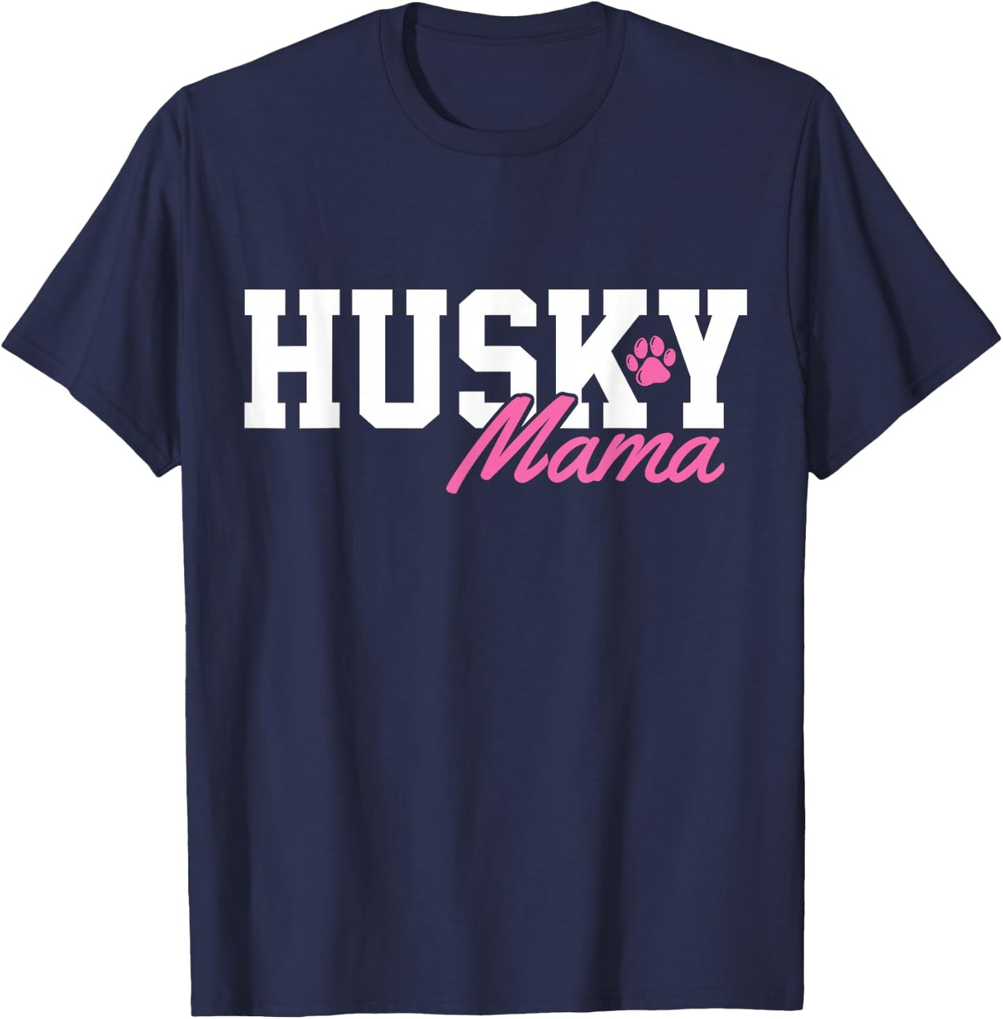Siberian Husky Dog Mom Mama T-Shirt - T-Shirt | Navy