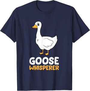 Funny Goose Bird Goose Whisperer Love Goose T-Shirt - T-Shirt | Navy