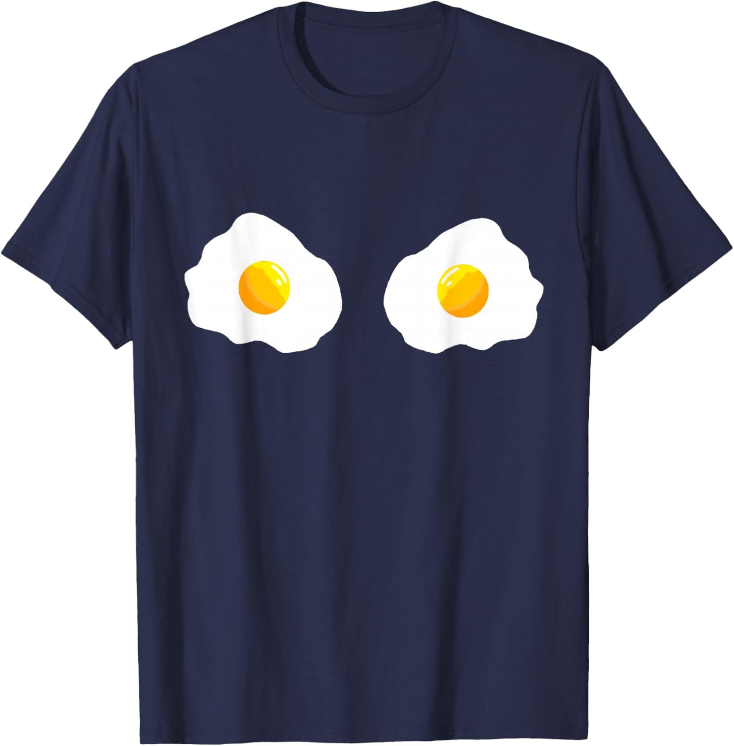 Fried Egg Bra Bikini Eggs Funny Fried Egg Costume T-Shirt - T-Shirt | Navy