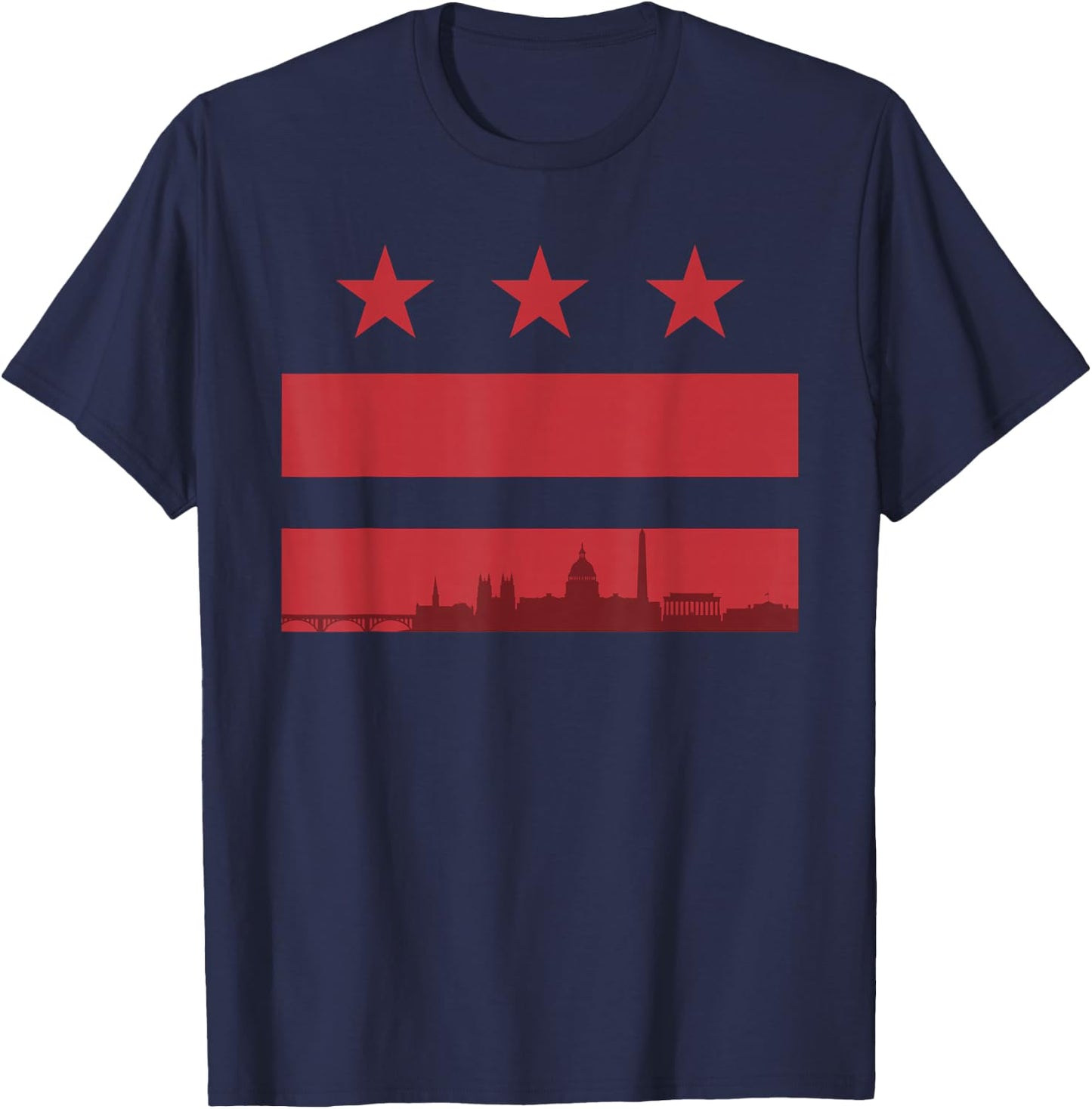 Vintage Washington DC Retro Flag T-Shirt - T-Shirt | Navy