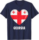 Georgian Flag Jersey T-Shirt - T-Shirt | Navy